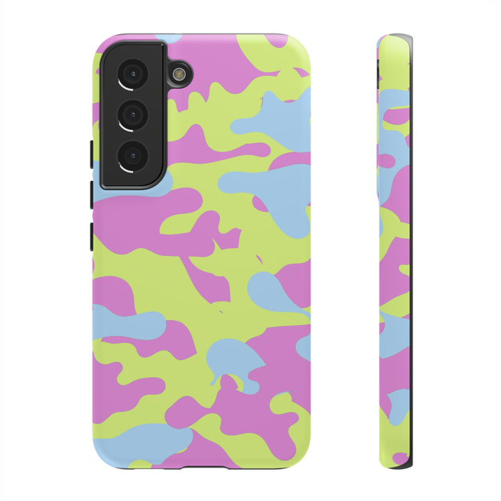 Cute Phone Case | Aesthetic Phone Cases| for Galaxy S23, S22, S21, S20 | Blue Pink Camouflage, Protective Phone Case - Studio40ParkLane