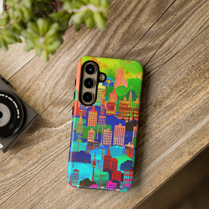 Cute Samsung Case | Cool Iphone Case | Summer City Skyline, Samsung S24, S23, S22, S21, IPhone 15 Case | Iphone 14 Case, Iphone 13 Case - Studio40ParkLane