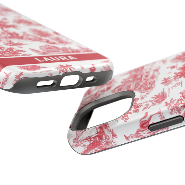 Magsafe French Toile Personalized Initial Custom Gift for Her Cute Phone Cases for Iphone 16 Pro Max | iPhone 15 Case | iPhone 15 Pro Max Case, Iphone 14, 13, 12, 11, 10, 8, 7 - Studio40ParkLane