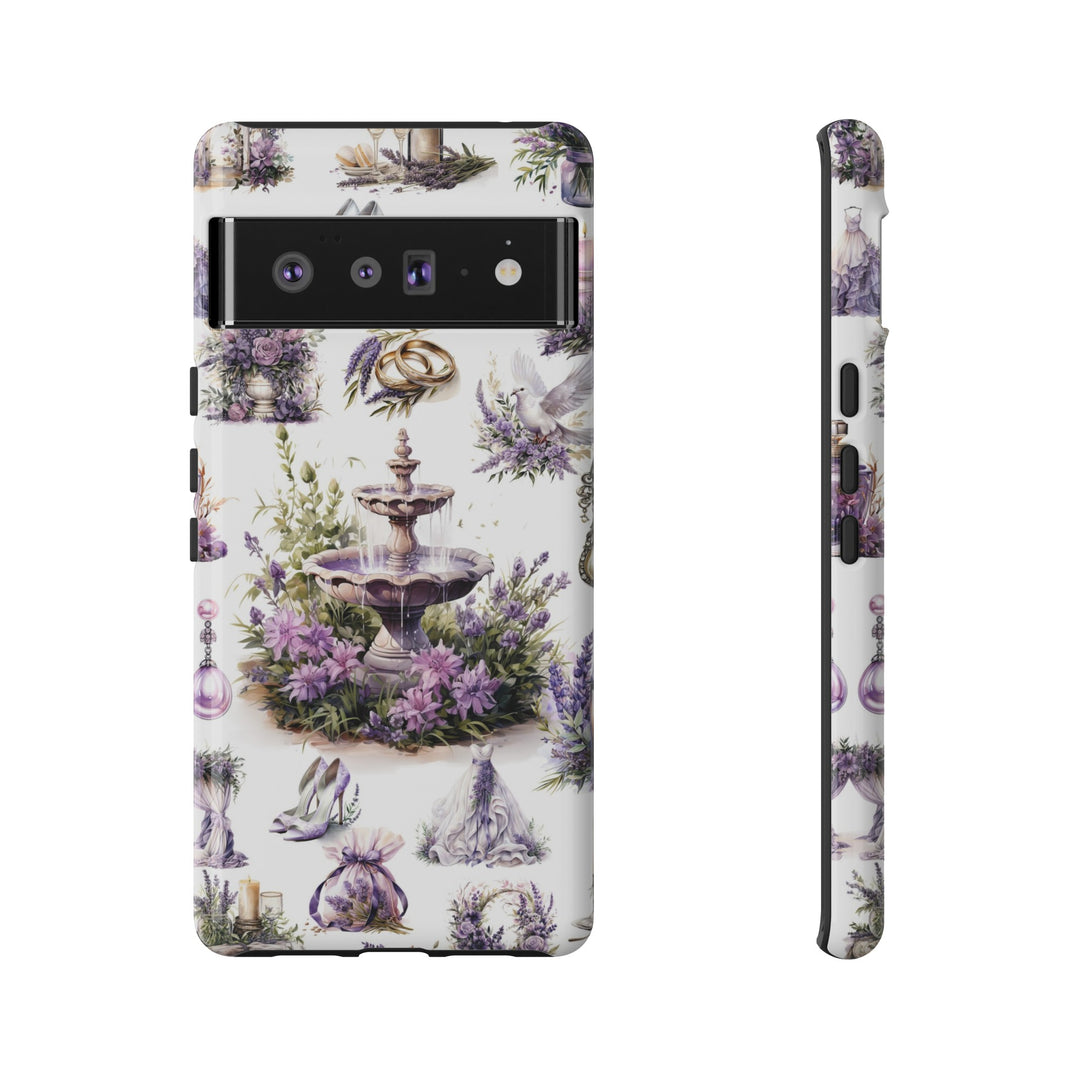 Impact Resistant, Lavender Wedding, Cute Phone Cases for Samsung S24, S23, S22, S21, IPhone 15 pro Iphone 14 pro Iphone 13 IPhone 12 Iphone 11 - Studio40ParkLane