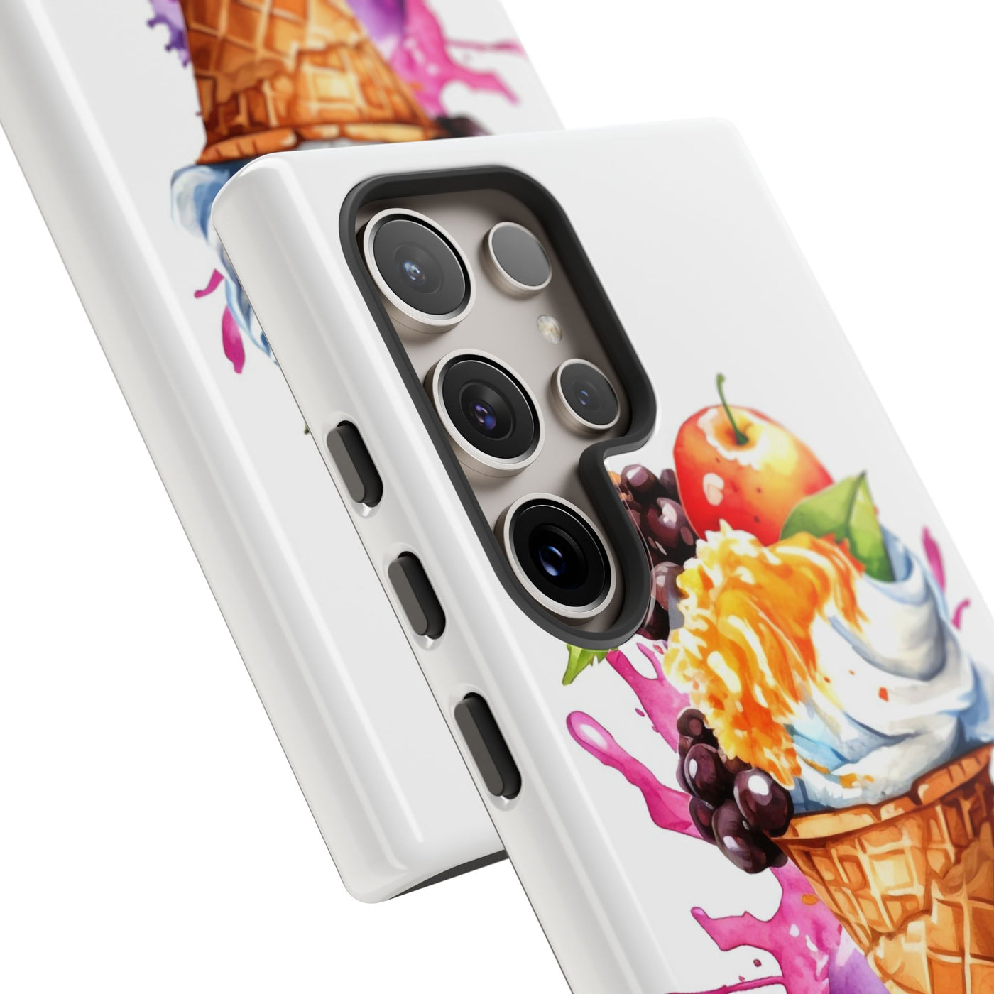 Impact Resistant, Summer Ice Cream Cone, Cute Phone Cases for Samsung S24, S23, S22, S21, IPhone 15 pro Iphone 14 pro Iphone 13 IPhone 12 Iphone 11