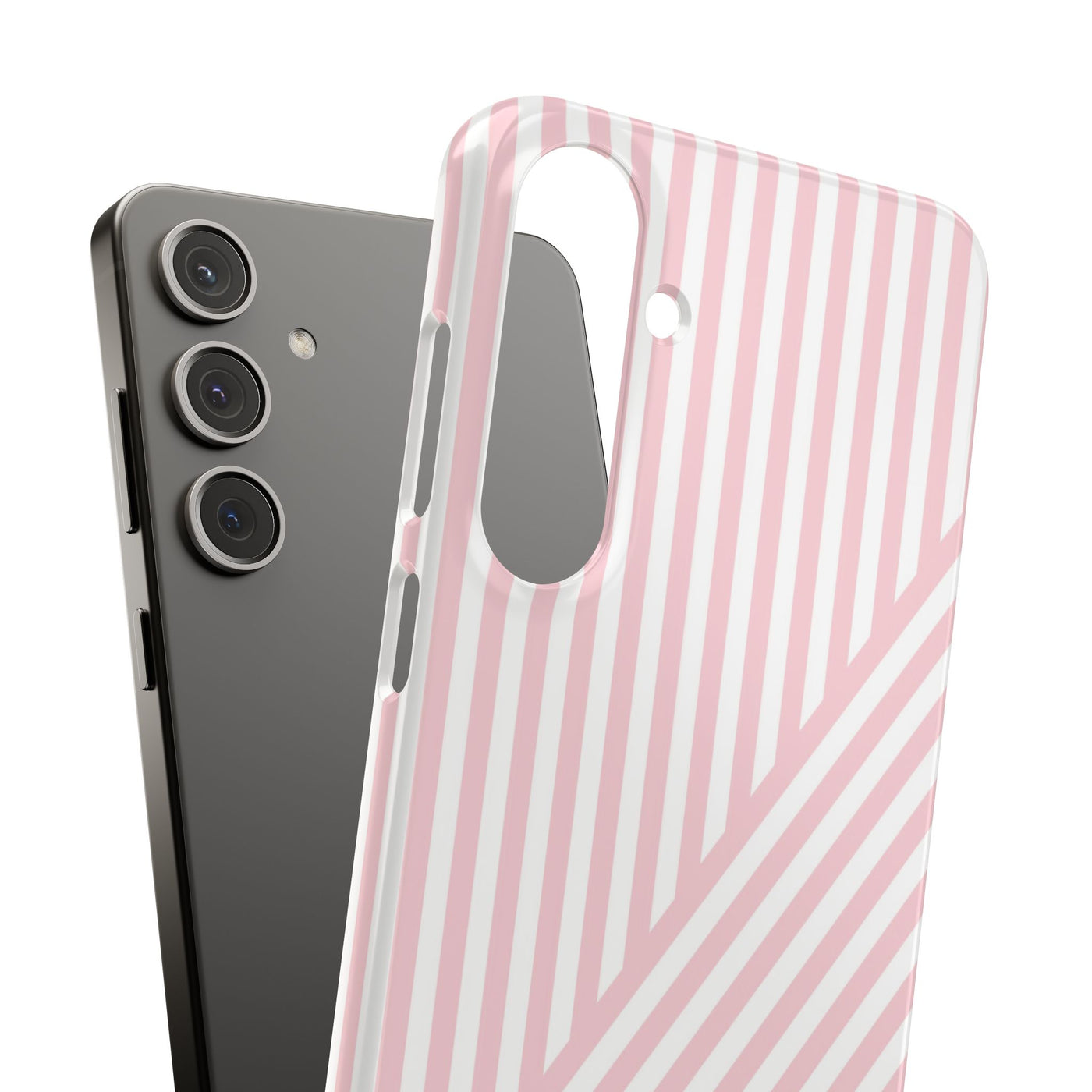 Aesthetic Sweet Pink Stripes Cute Phone Case Sleek Snap - For iPhone 17 Pro Max iPhone 16 Pro iPhone 15 Iphone 14 Plus 13 Pro 12 11 10 Gift