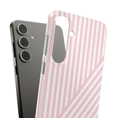 Aesthetic Sweet Pink Stripes Cute Phone Case Sleek Snap - For iPhone 17 Pro Max iPhone 16 Pro iPhone 15 Iphone 14 Plus 13 Pro 12 11 10 Gift