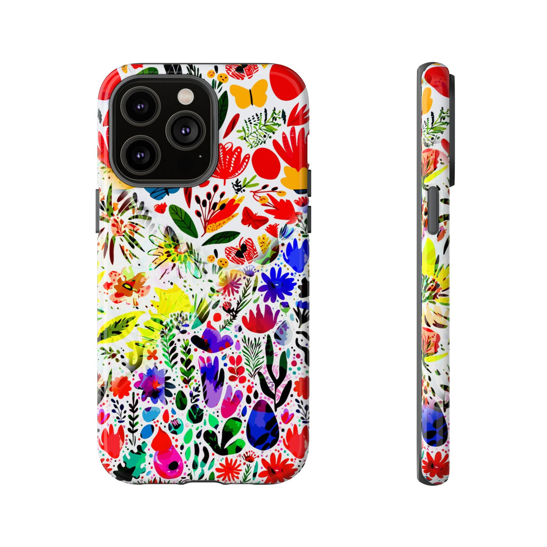 Impact Resistant, Colored Flowers, Cute Phone Cases for Samsung S24, S23, S22, S21, IPhone 15 pro Iphone 14 pro Iphone 13 IPhone 12 Iphone 11 - Studio40ParkLane