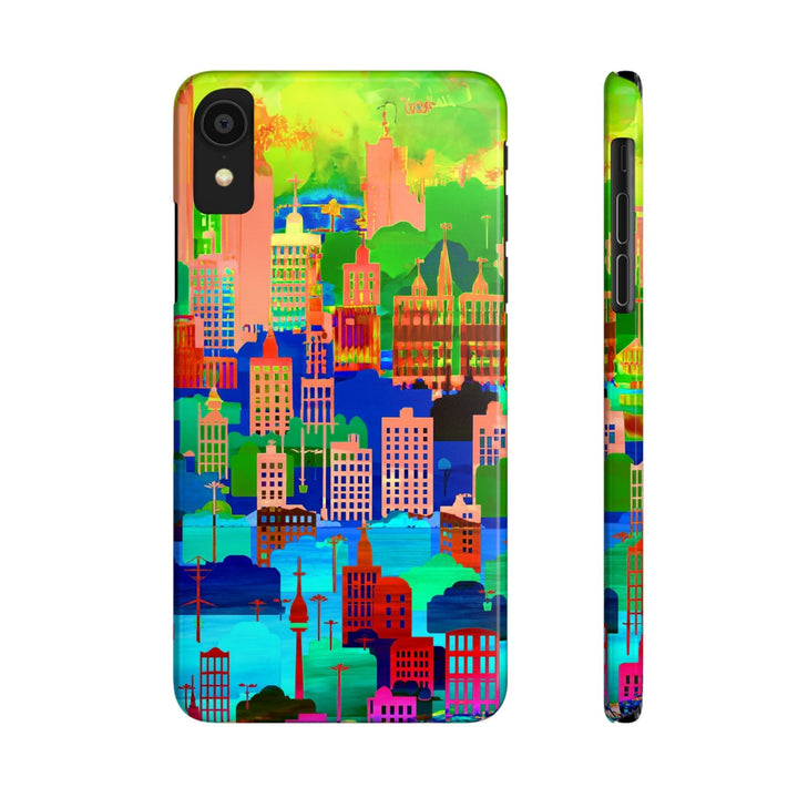 Slim Cute Phone Cases for Iphone - | iPhone 15 Case | iPhone 15 Pro Max Case, Iphone 14 Case, Iphone 14 Pro Max, Iphone 13, Summer City Skyline - Studio40ParkLane