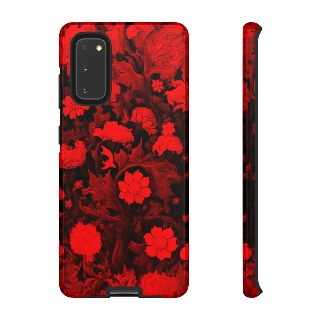 Cute Samsung Phone Case | Aesthetic Samsung Phone Case | Galaxy S23, S22, S21, S20 | Red Flowers, Protective Phone Case - Studio40ParkLane