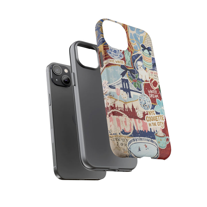 New York Winter Coquette Collage Tough Premium Phone Case - For iPhone 17 Pro Max iPhone 16 Pro iPhone 15 Iphone 14 Plus 13 Pro 12 11 10 XR