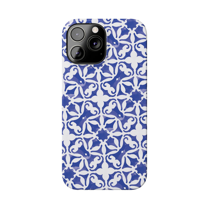 Slim Blue Mosaic Gift for Her Cute Phone Cases for Iphone 16 Case | iPhone 15 Case | iPhone 15 Pro Max Case, Iphone 14, Iphone 14 Pro Max, Iphone 13, 11,10,8,7 - Studio40ParkLane