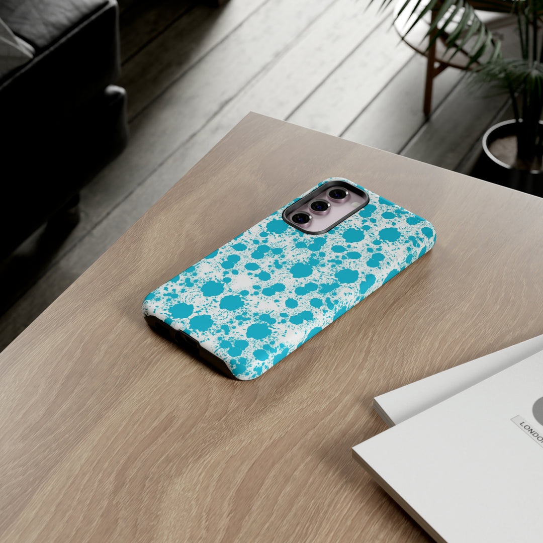 Cute Samsung Phone Case | Aesthetic Samsung Phone Case | Paint Splash Light Blue | Galaxy S23, S22, S21, S20 | Luxury Double Layer | Cool - Studio40ParkLane