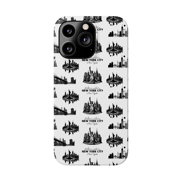 Slim New York Skyline Collage Coquette Gift for Her Cute Phone Cases for Iphone 16 Pro Max | iPhone 15 Case | iPhone 15 Pro Max Case, Iphone 14, Iphone 14 Pro Max, Iphone 13 12 11 8 7 - Studio40ParkLane