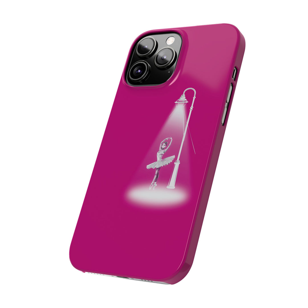 Slim Pink Ballet Dancer Spotlight Gift for Her Cute Phone Cases for Iphone 16 Pro Max | iPhone 15 Case | iPhone 15 Pro Max Case, Iphone 14, 13, 12, 11, 10, 8, 7 - Studio40ParkLane