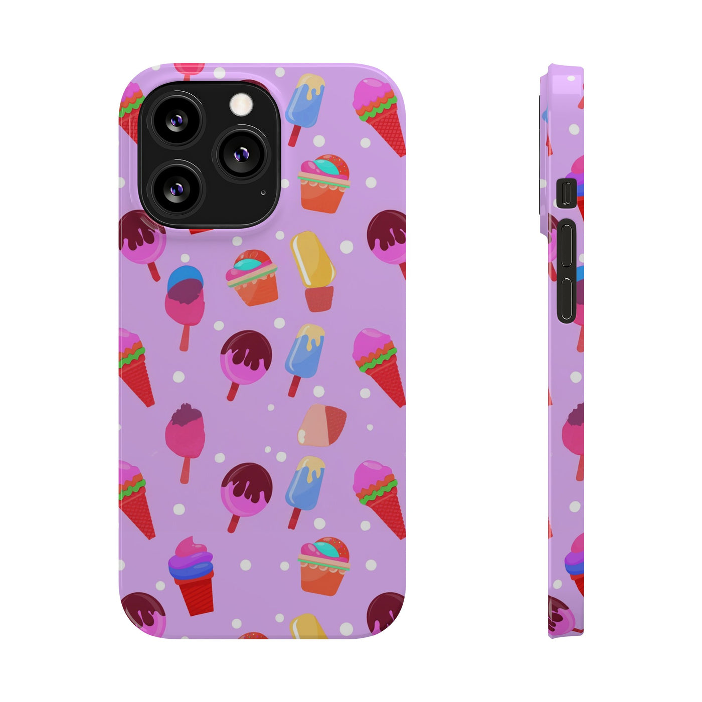 Slim Cute Phone Cases for Iphone - | iPhone 15 Case | iPhone 15 Pro Max Case, Iphone 14 Case, Iphone 14 Pro Max, Iphone 13, Summer Ice-cream Pink