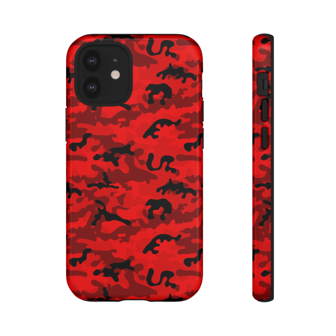 Impact Resistant, Red Camo Camouflage, Cute Phone Cases for Samsung S24, S23, S22, S21, IPhone 15 pro Iphone 14 pro Iphone 13 IPhone 12 Iphone 11 - Studio40ParkLane