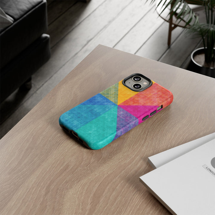 Impact Resistant, Colored Shapes, Cute Phone Cases for Samsung S24, S23, S22, S21, IPhone 15 pro Iphone 14 pro Iphone 13 IPhone 12 Iphone 11 - Studio40ParkLane