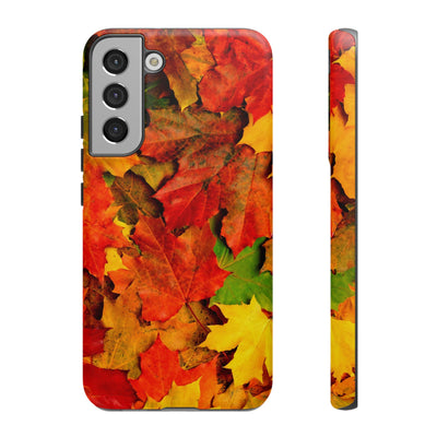 Fall Leaves Impact Resistant, Cute Phone Cases for Samsung S24, S23, S22, S21, IPhone 15 pro Iphone 14 pro Iphone 13 IPhone 12 Iphone 11