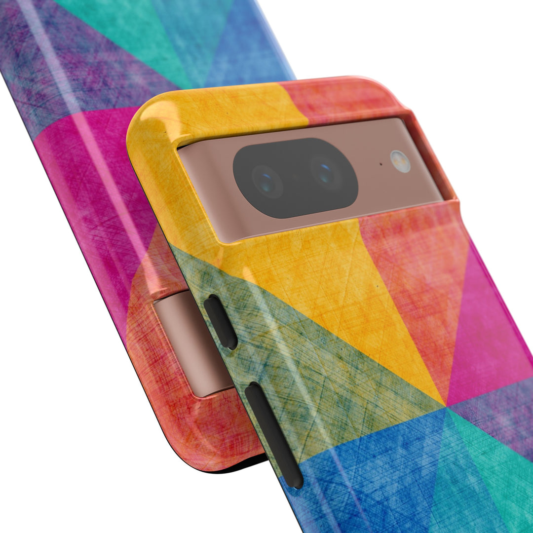 Impact Resistant, Colored Shapes, Cute Phone Cases for Samsung S24, S23, S22, S21, IPhone 15 pro Iphone 14 pro Iphone 13 IPhone 12 Iphone 11 - Studio40ParkLane