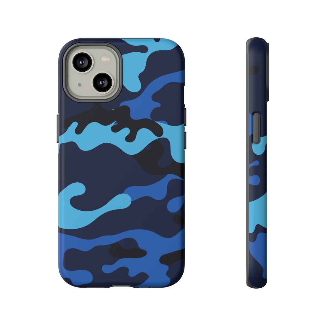 Cool Phone Case | Blue Camouflage, For iPhone 15 Case | iPhone 15 Pro Case, Iphone 14 Case, Iphone 14 Pro Max Case, Protective Iphone Case - Studio40ParkLane