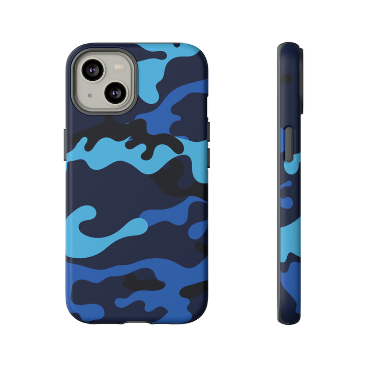 Cool Phone Case | Blue Camouflage, For iPhone 15 Case | iPhone 15 Pro Case, Iphone 14 Case, Iphone 14 Pro Max Case, Protective Iphone Case - Studio40ParkLane