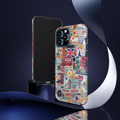 London England Coquette Collage Tough Premium Phone Case - For iPhone 17 Pro Max iPhone 16 Pro iPhone 15 Iphone 14 Plus 13 Pro 12 11 10 XR - Studio40ParkLane
