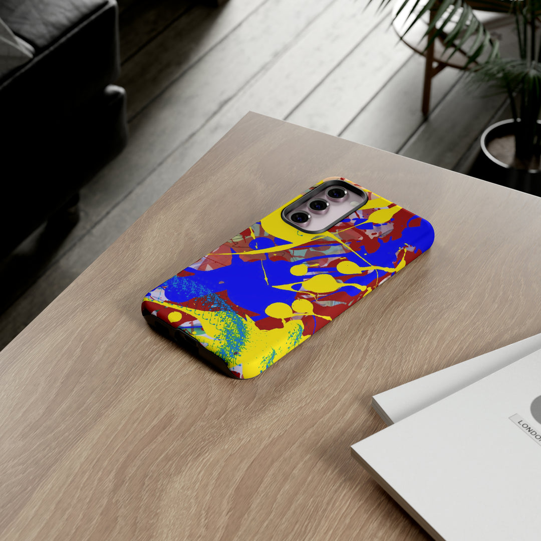 Samsung Galaxy Phone Case | Galaxy S23, S22, S21, S20 | Luxury Case Double Layered | Impact Resistant | Fashionable - Paint Spill 2 - Studio40ParkLane