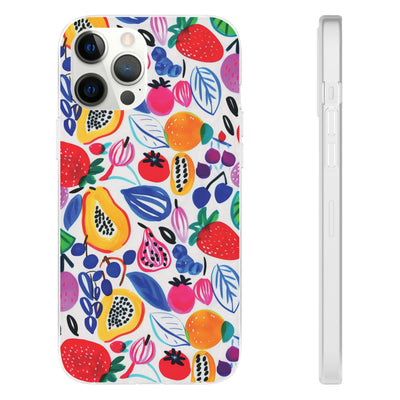 Cute Flexi Phone Cases, For Samsung Galaxy + Iphone, Summer Fruit Cocktail, Galaxy S23 Phone Case, Samsung S22 Case, Samsung S21, Iphone 15, Iphone 14, Iphone 13