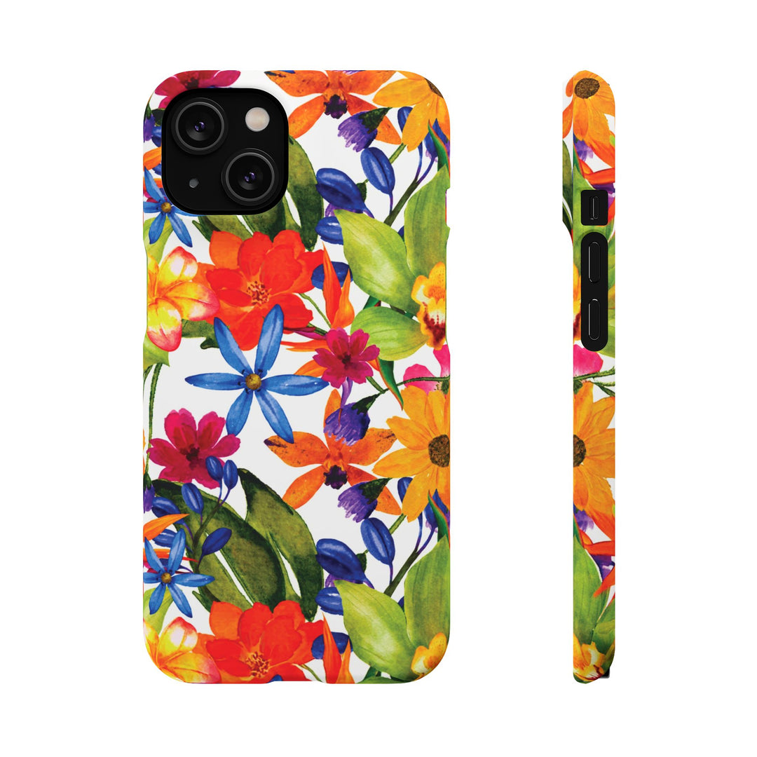 Sleek Snap Colorful Flowers Cute Phone Case for iPhone 16 15 14 13 12 11 X Xs Max Xr Pro Plus Samsung Galaxy S24 S23 S22 S21 S20 Note Ultra