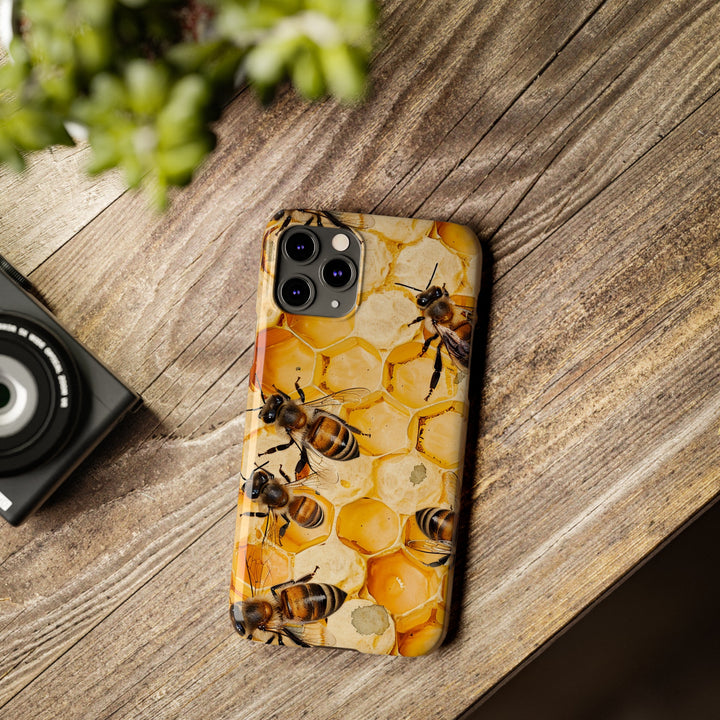 Slim Cute Phone Cases for Iphone - | iPhone 15 Case | iPhone 15 Pro Max Case, Iphone 14 Case, Iphone 14 Pro Max, Iphone 13, Summer Honey Bees - Studio40ParkLane
