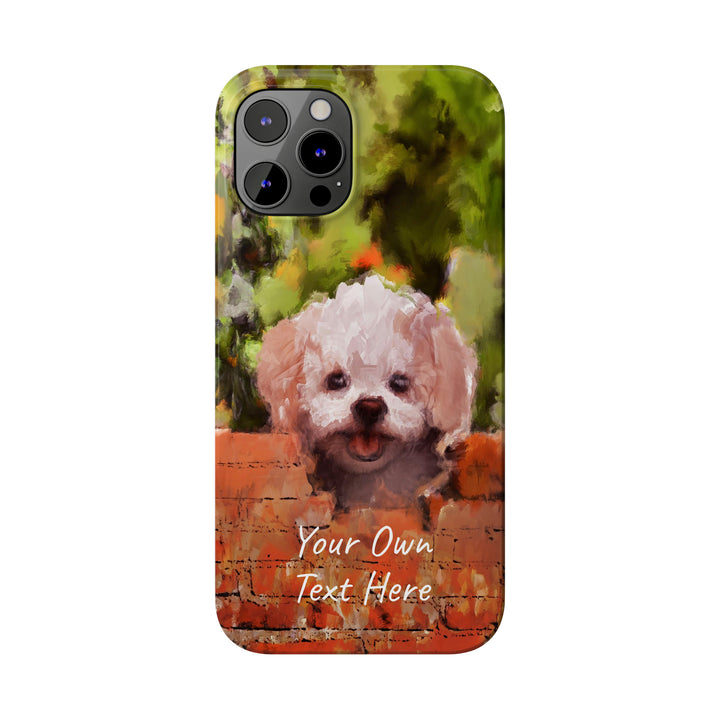Slim Personalized Cute iPhone Cases - | iPhone 15 Case | iPhone 15 Pro Max Case, Iphone 14 Case, Iphone 14 Pro Max, Iphone 13, Bichon Frise Dog - Studio40ParkLane