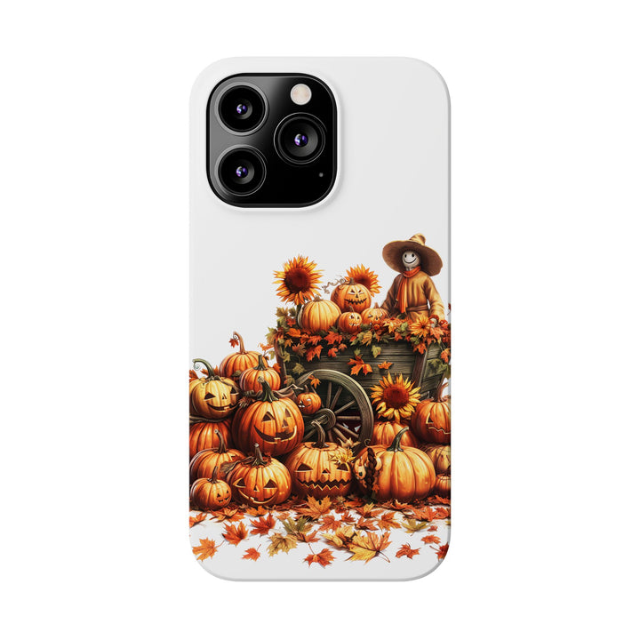 Slim Fall Leaves Scarecrow Slim Cute Phone Cases for Iphone | iPhone 15 Case | iPhone 15 Pro Max Case, Iphone 14, Iphone 14 Pro Max, Iphone 13 - Studio40ParkLane