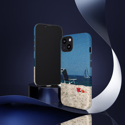 Cute Samsung Case | Cool Iphone Case | Summer Blue Beach Chair, Samsung S24, S23, S22, S21, IPhone 15 Case | Iphone 14 Case, Iphone 13 Case