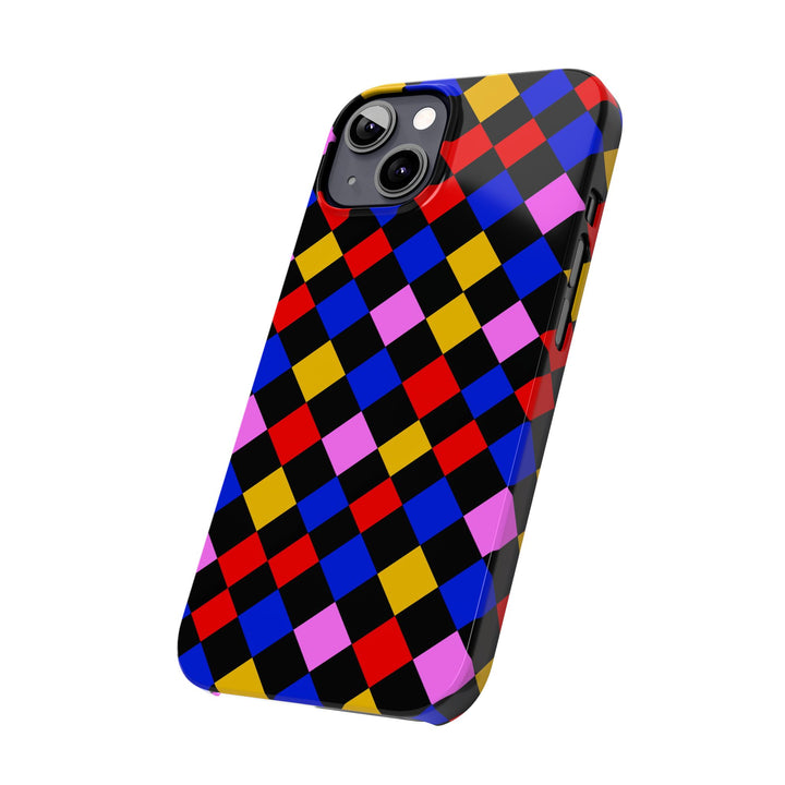 Slim Abstract Colorful Checkerboard Cute Phone Case for Iphone 17 - | iPhone 16 Pro Max Case | iPhone 15 Case Iphone 14 13 12 11 Gift for Her - Studio40ParkLane