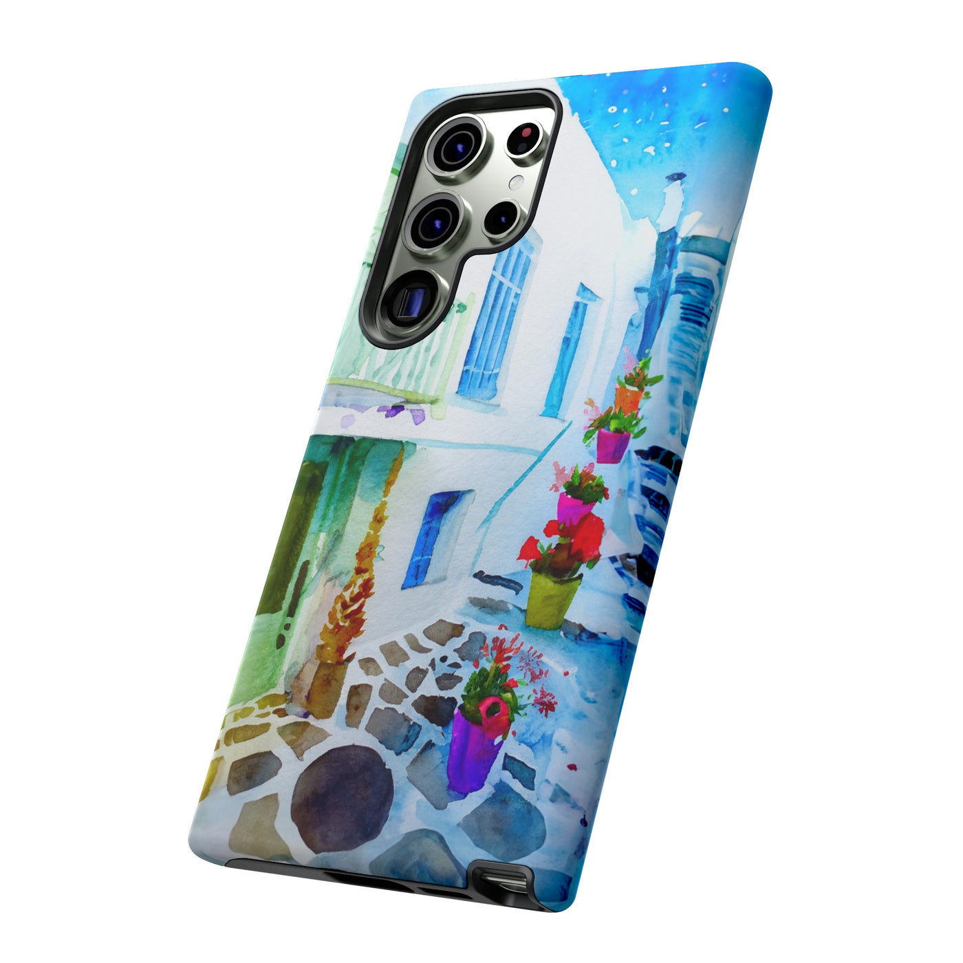 Impact Resistant, Greece House, Cute Phone Cases for Samsung S24, S23, S22, S21, IPhone 15 pro Iphone 14 pro Iphone 13 IPhone 12 Iphone 11