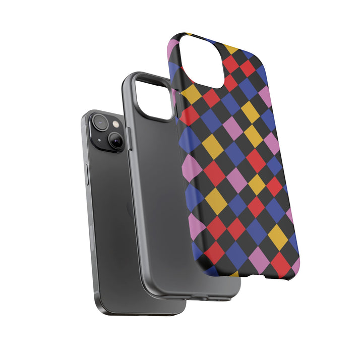 Aesthetic Tough Colorful Checkerboard Phone Case Premium - For iPhone 17 Pro Max iPhone 16 Pro iPhone 15 Iphone 14 Plus 13 Pro 12 11 10 XR - Studio40ParkLane