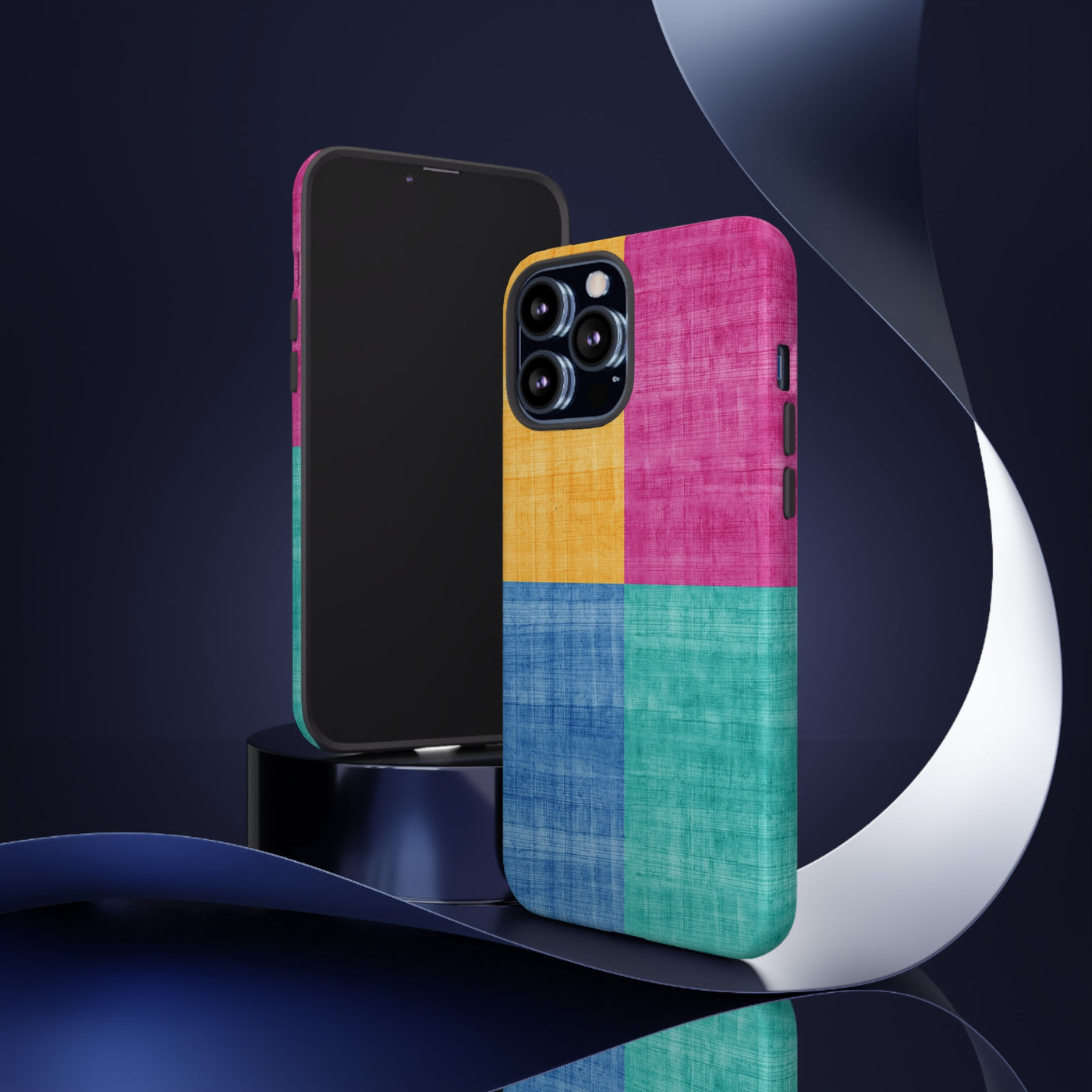 Impact Resistant, Colored Shapes, Cute Phone Cases for Samsung S24, S23, S22, S21, IPhone 15 pro Iphone 14 pro Iphone 13 IPhone 12 Iphone 11