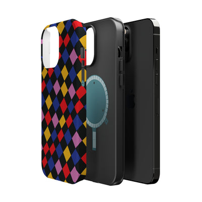 Aesthetic Colorful Checkerboard Tough Magsafe Phone Case - For iPhone 17 Pro Max iPhone 16 Pro iPhone 15 Iphone 14 Plus 13 Pro 12 11 Gift - Studio40ParkLane
