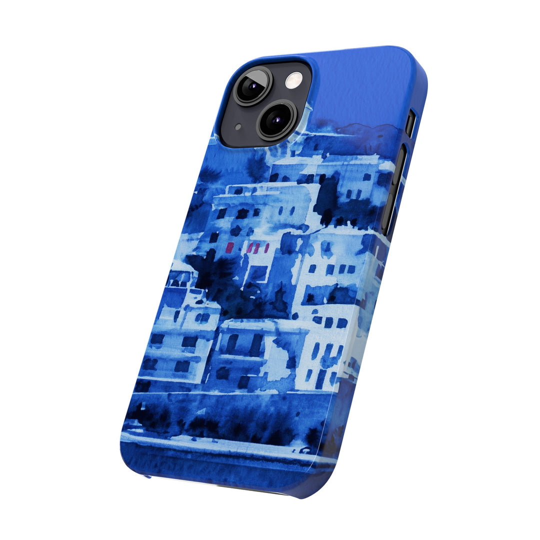 Slim Cute Phone Cases for Iphone | iPhone 15 Case | iPhone 15 Pro Max Case, Iphone 14, Iphone 14 Pro Max, Iphone 13, Greek Island Blue - Studio40ParkLane