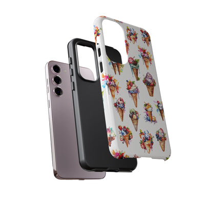 Impact Resistant, Summer Icecream, Cute Phone Cases for Samsung S24, S23, S22, S21, IPhone 15 pro, Iphone 14 pro, Iphone 13 IPhone 12, Iphone 11