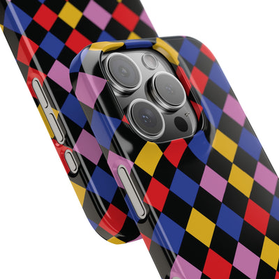 Colorful Checkerboard Cute Phone Case - Sleek Snap - for iPhone 16 15 14 13 12 11 Max Pro Plus Samsung Galaxy S24 S23 S22 S21 S20 Plus Ultra - Studio40ParkLane