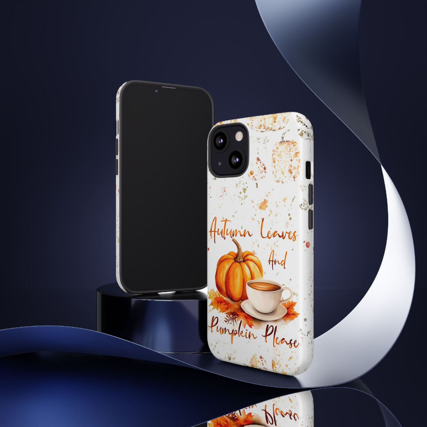 Impact Resistant, Fall Leaves Pumpkin Pie, Cute Phone Cases for Samsung S24, S23, S22, S21, IPhone 15 pro Iphone 14 pro Iphone 13 IPhone 12 Iphone 11