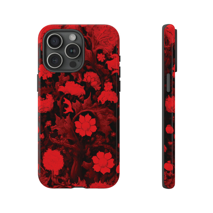 Cool Phone Case | Red Flowers, For iPhone 15 Case | iPhone 15 Pro Case, Iphone 14 Case, Iphone 14 Pro Max Case, Protective Iphone Case - Studio40ParkLane