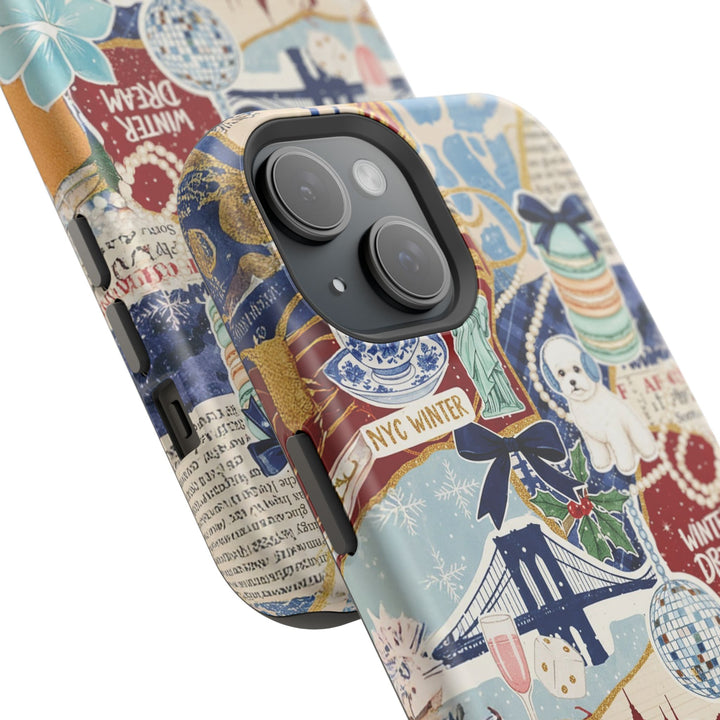New York Winter Coquette Collage Tough Magsafe Cute Phone Cases for Iphone | iPhone 17 Pro Max Case, Iphone 16, Iphone 15 14 13 12 11 10 9