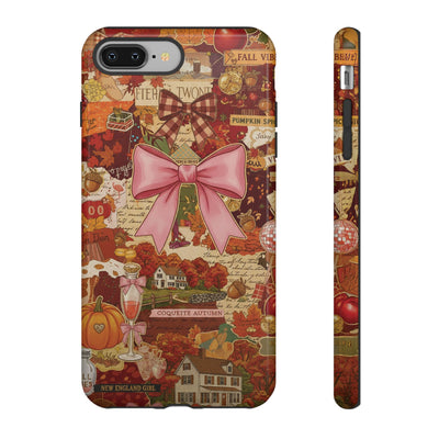 New England Fall Coquette Collage Tough Premium Phone Case - For iPhone 16 Pro Max iPhone 15 Pro iPhone Iphone 14 Plus 13 Pro 12 11 10 XR XS