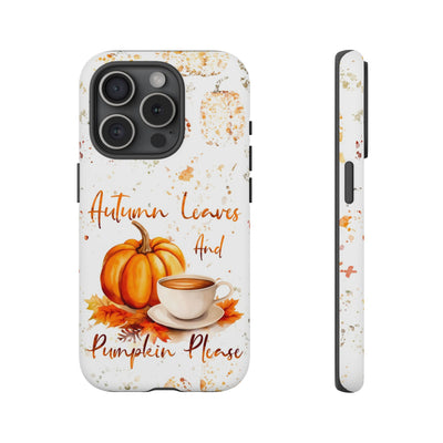 Impact Resistant, Fall Leaves Pumpkin Pie, Cute Phone Cases for Samsung S24, S23, S22, S21, IPhone 15 pro Iphone 14 pro Iphone 13 IPhone 12 Iphone 11