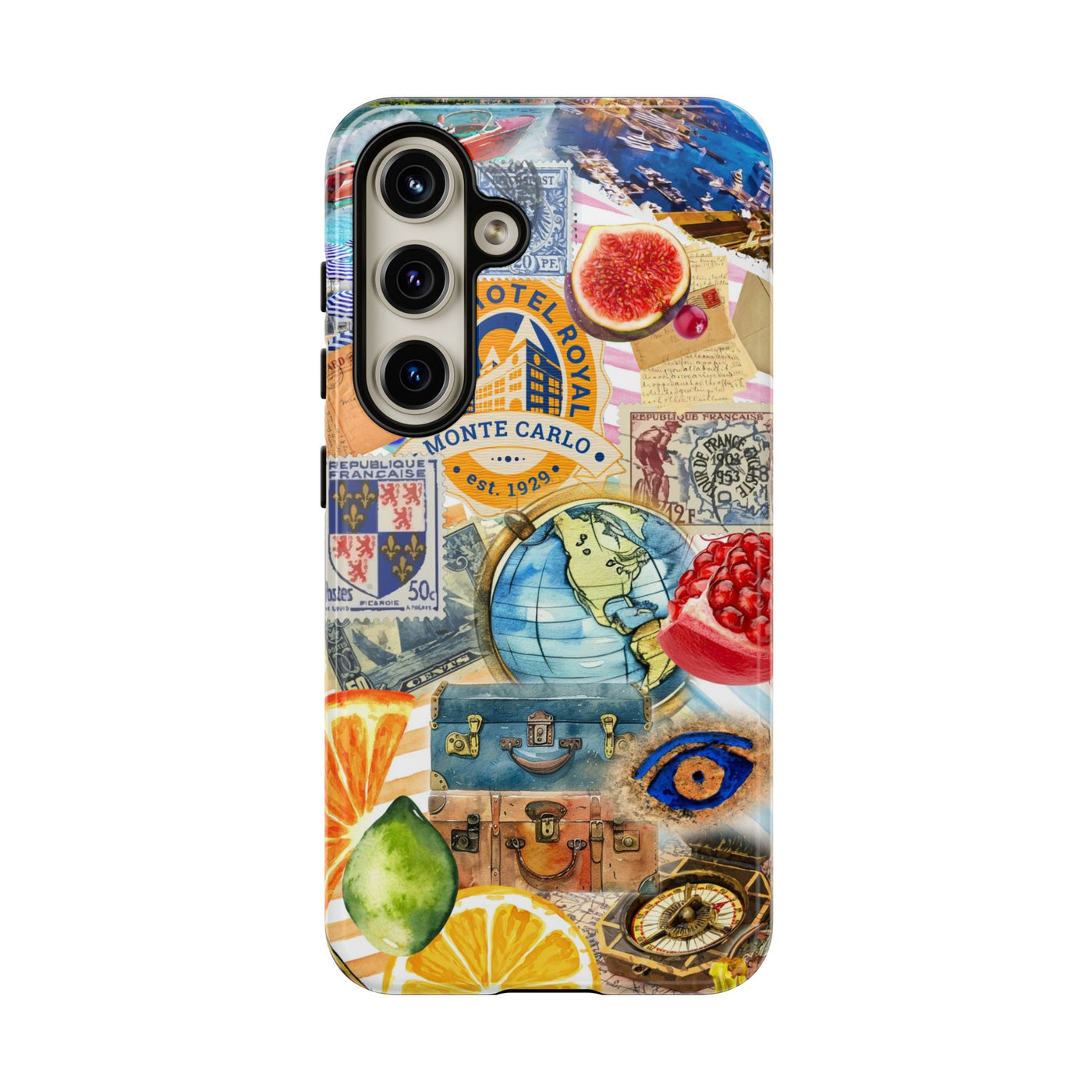 Cute European Summer Collage Phone Case, for IPhone 16 Case | Iphone 15, Iphone 14, IPhone 13 Case, 11 8 7, Samsung Galaxy S24, S23, S22, S21 Extra Protective