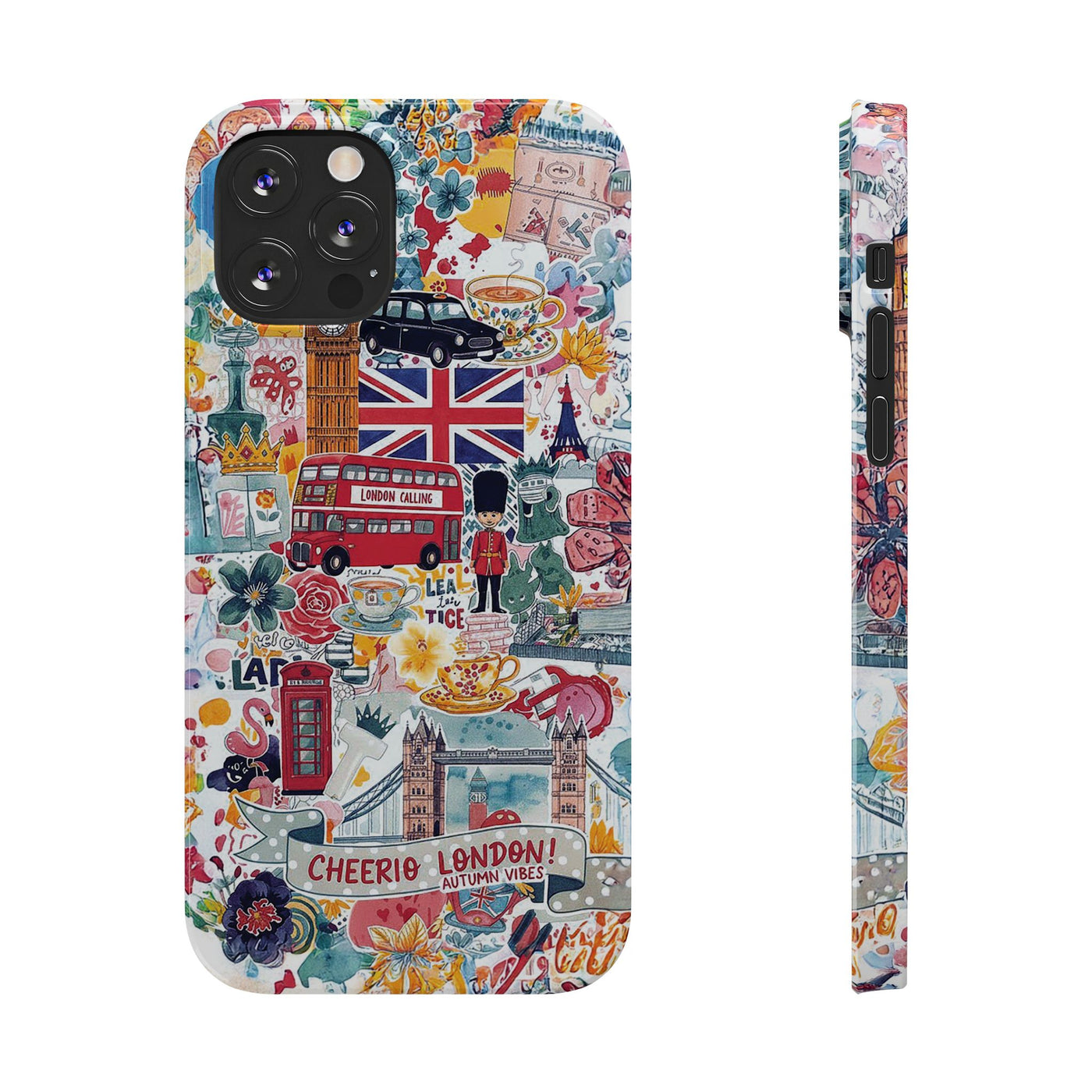Slim London England Coquette Collage Cute Phone Case for Iphone 17 - | iPhone 16 Pro Max Case | iPhone 15 Case Iphone 14 13 12 11 10 9 8 7 - Studio40ParkLane