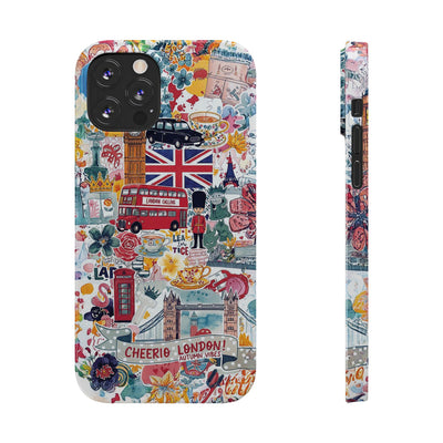 Slim London England Coquette Collage Cute Phone Case for Iphone 17 - | iPhone 16 Pro Max Case | iPhone 15 Case Iphone 14 13 12 11 10 9 8 7 - Studio40ParkLane