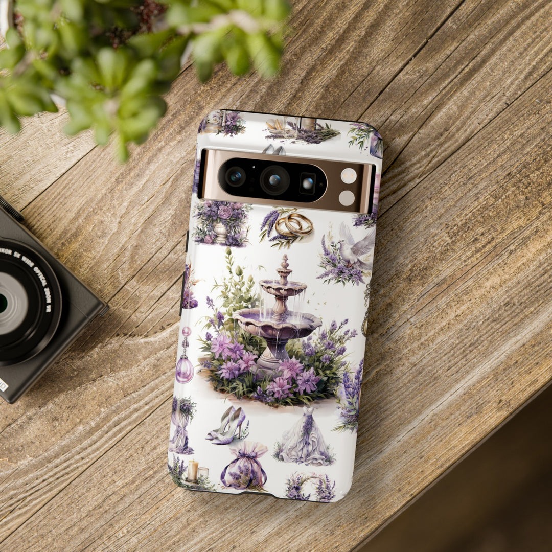 Impact Resistant, Lavender Wedding, Cute Phone Cases for Samsung S24, S23, S22, S21, IPhone 15 pro Iphone 14 pro Iphone 13 IPhone 12 Iphone 11 - Studio40ParkLane