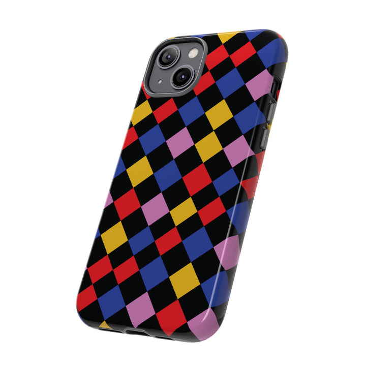Aesthetic Tough Colorful Checkerboard Phone Case Premium - For iPhone 17 Pro Max iPhone 16 Pro iPhone 15 Iphone 14 Plus 13 Pro 12 11 10 XR - Studio40ParkLane