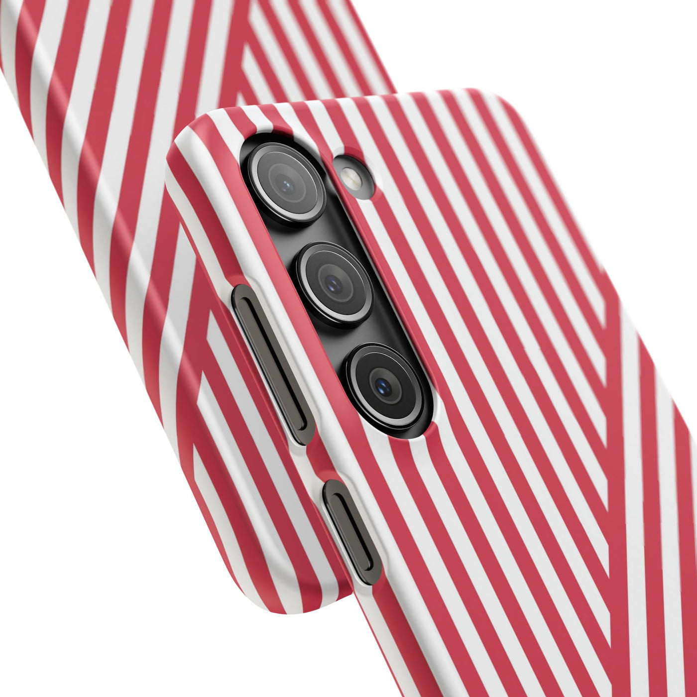 Aesthetic Winterberry Red Stripes Cute Phone Case Sleek Snap - For iPhone 17 Pro Max iPhone 16 Pro iPhone 15 Iphone 14 Plus 13 Pro 12 11 10 Gift - Studio40ParkLane