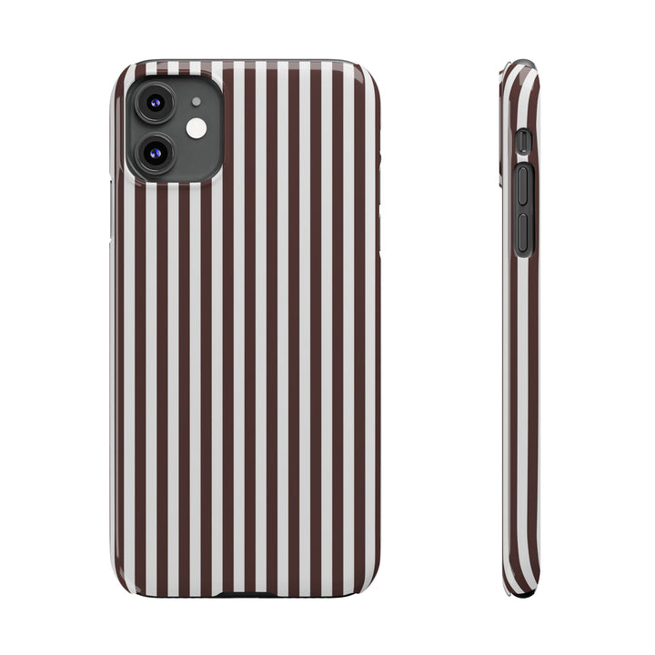 Slim Carriage Brown Striped Cute Phone Case for Iphone 16 - | iPhone 15 Pro Max Case | iPhone 14 Case Iphone 13 12 11 10 9 8 7 Gift for Her - Studio40ParkLane